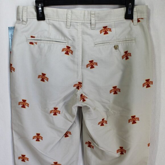 Iowa State Cyclones Ovation Game Changer Pants Mens Size 32 x 32 Tan Khaki Logo - Picture 4 of 5